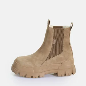 Women BUFFALO Ankle Boots^Aspha Chelsea Mid Vegan Nubuck Fur