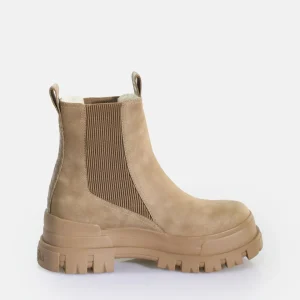 Women BUFFALO Ankle Boots^Aspha Chelsea Mid Vegan Nubuck Fur