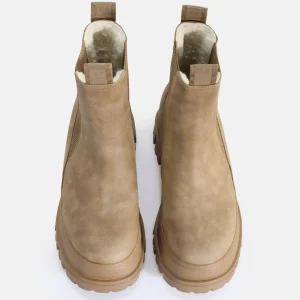 Women BUFFALO Ankle Boots^Aspha Chelsea Mid Vegan Nubuck Fur