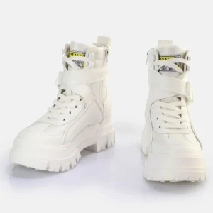 Women BUFFALO Vegan Shoes^Aspha Com1 Laceup Mid Ankle Boot Vegan