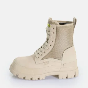 Women BUFFALO Ankle Boots^Aspha Com2 Laceup Mid Ankle-Boot Vegan