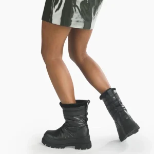 Women BUFFALO Ankle Boots^Aspha Quilt Bootie Flat Vegan