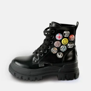 Women BUFFALO Ankle Boots^Aspha Rld Buttons Ankle Boot Vegan
