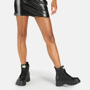 Women BUFFALO Ankle Boots^Aspha Rld Laceup Mid Ankle-Boot Vegan