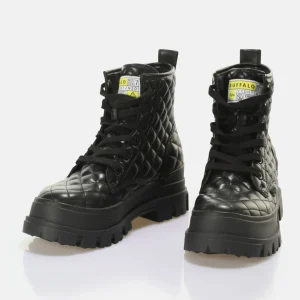 Women BUFFALO Ankle Boots^Aspha Rld Laceup Mid Ankle-Boot Vegan