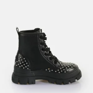 Women BUFFALO Ankle Boots^Aspha Rld Pin Laceup Mid Ankle-Boot Vegan