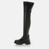 Women BUFFALO Vegan Shoes^Aspha Stretch Overknee Ankle-Boot Vegan