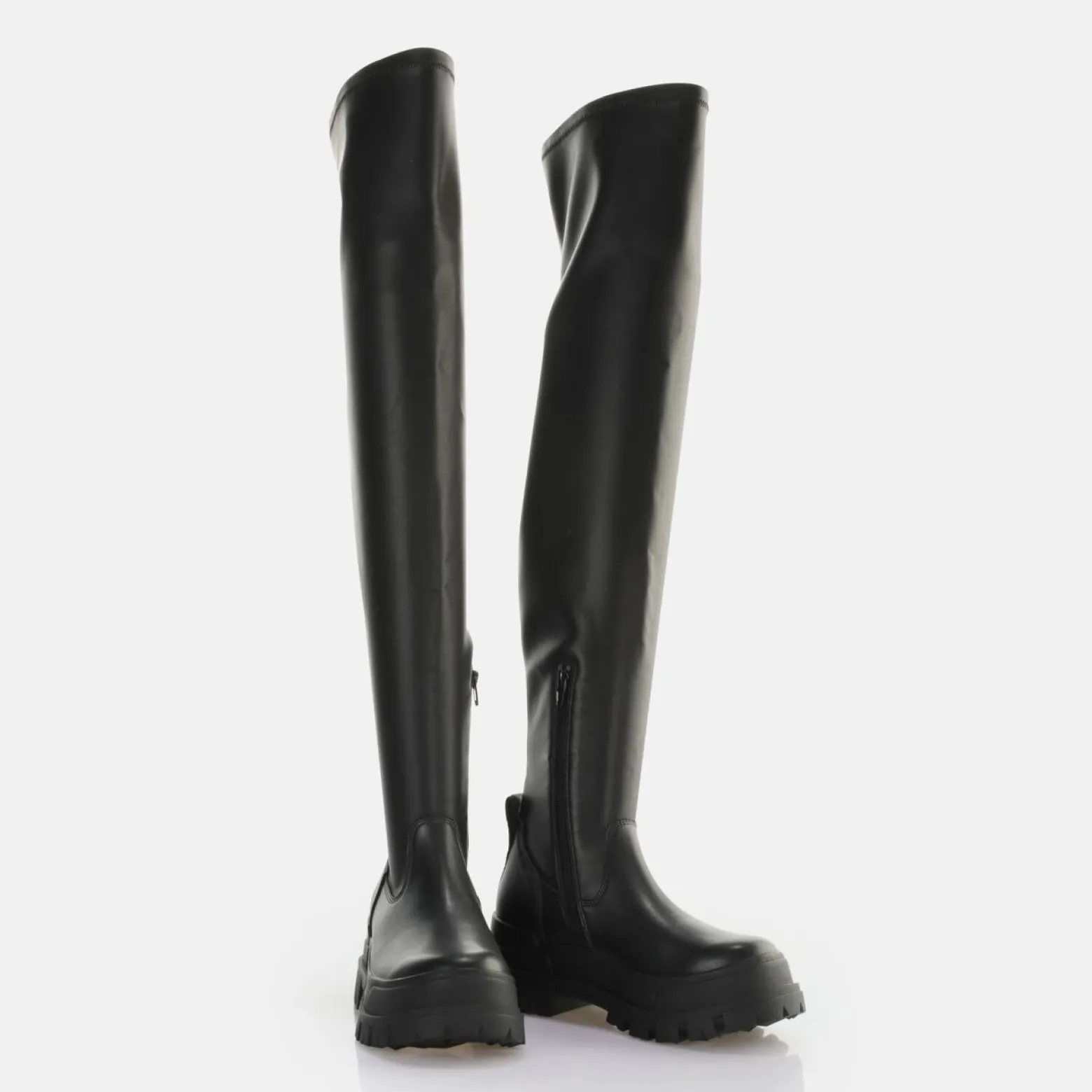 aspha_stretch_overknee_ankleboot_vegan_3.webp Women BUFFALO Vegan Shoes^Aspha Stretch Overknee Ankle-Boot Vegan