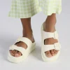 Women BUFFALO Vegan Shoes^Eve Sol Platform Slide Vegan