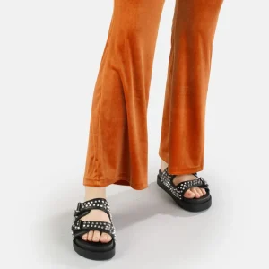 Women BUFFALO Vegan Shoes^Eve Stud Platform Sandals Vegan