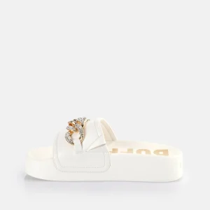 Women BUFFALO Bridal Shoes^Fabia Chain Platform Slides Vegan