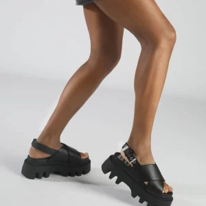 Women BUFFALO Vegan Shoes^Flora Cross Platform Sandals Vegan