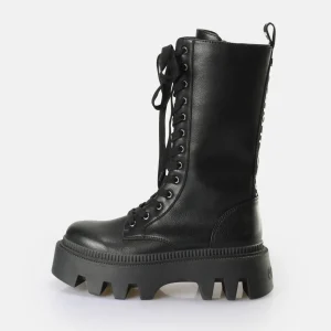 Women BUFFALO Vegan Shoes^Flora Laceup Hi Boot Vegan