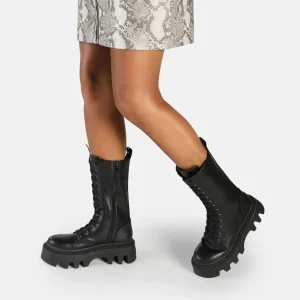 Women BUFFALO Vegan Shoes^Flora Laceup Hi Boot Vegan