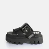Women BUFFALO Vegan Shoes^Flora Slide Platform Sandals Vegan