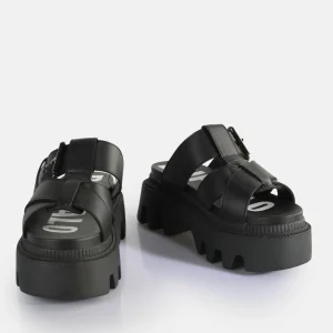 Women BUFFALO Vegan Shoes^Flora Slide Platform Sandals Vegan