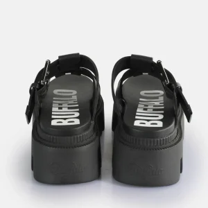 Women BUFFALO Vegan Shoes^Flora Slide Platform Sandals Vegan