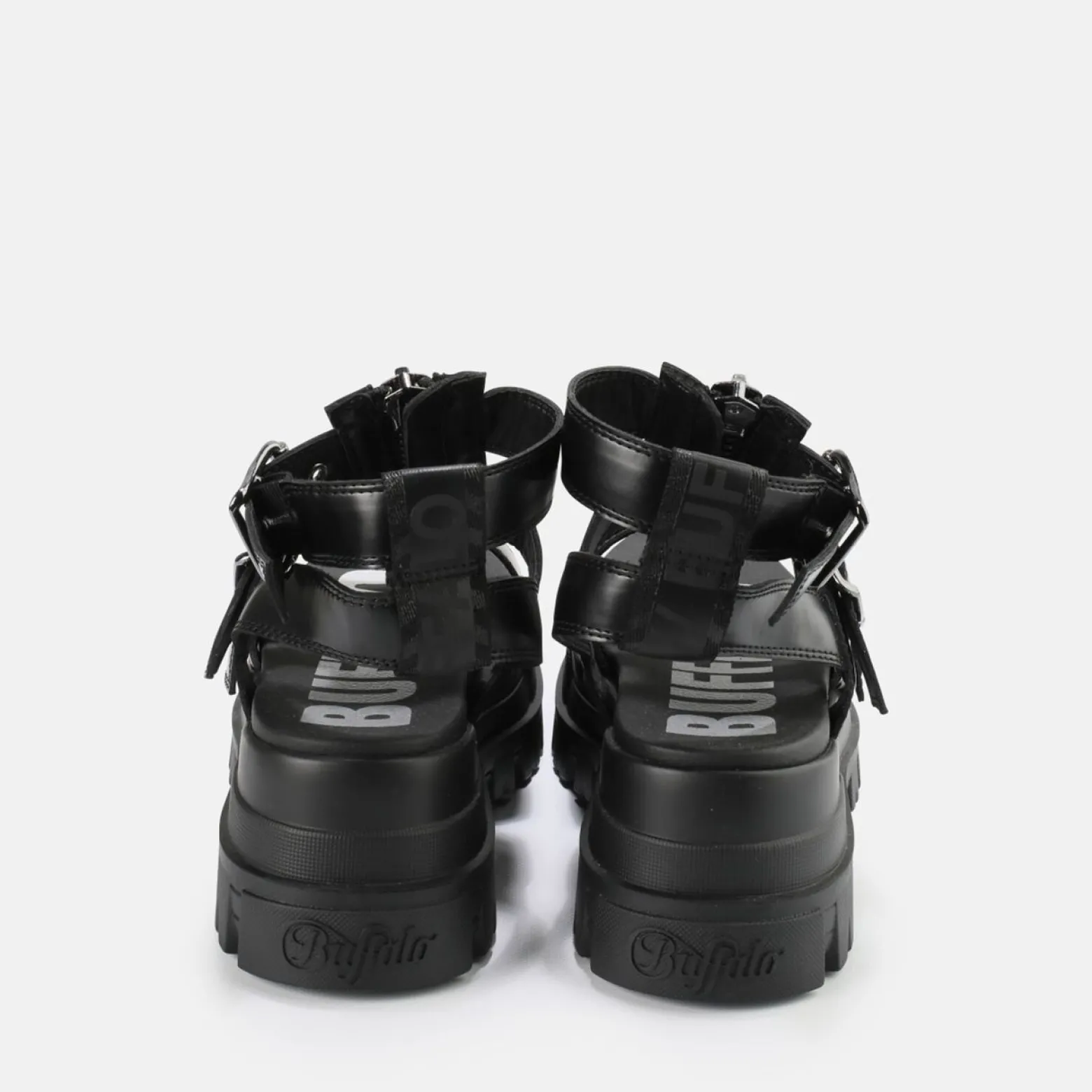 gld_zip_platform_sandals_vegan_4.webp Women BUFFALO Vegan Shoes^Gld Zip Platform Sandals Vegan