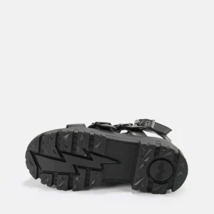 Women BUFFALO Vegan Shoes^Gld Zip Platform Sandals Vegan