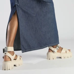 Women BUFFALO Vegan Shoes^Lion Choker Platform Sandals Vegan