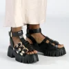 Women BUFFALO Vegan Shoes^Lion Teeth Platform Sandals Vegan