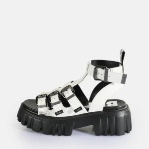 Women BUFFALO Vegan Shoes^Lion Teeth Platform Sandals Vegan
