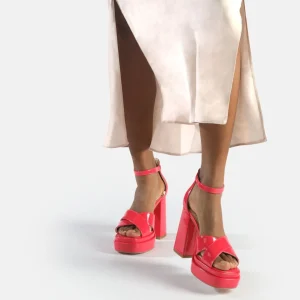 Women BUFFALO Occasion Shoes^May Cross Heeled Sandals Vegan