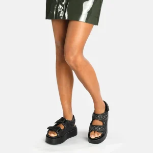 Women BUFFALO Vegan Shoes^Noa Quilt Platform Sandals Vegan