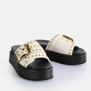 Women BUFFALO Vegan Shoes^Noa Rock Slide Platform Sandals Vegan