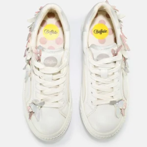 Women BUFFALO Bridal Shoes^Paired Butterflies Sneaker Low Vegan