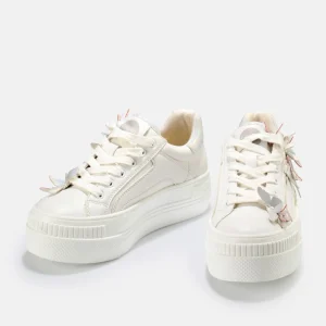 Women BUFFALO Bridal Shoes^Paired Butterflies Sneaker Low Vegan