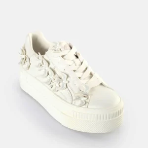 Women BUFFALO Bridal Shoes^Paired Dove Sneakers Low Vegan