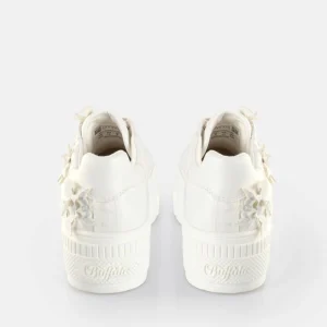 Women BUFFALO Bridal Shoes^Paired Dove Sneakers Low Vegan