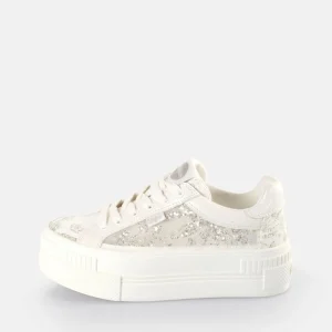 Women BUFFALO Bridal Shoes^Paired Lace Sneaker Low Vegan
