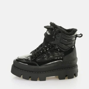 Women BUFFALO Vegan Shoes^Raven Snow Laceup Mid Ankle-Boot Vegan