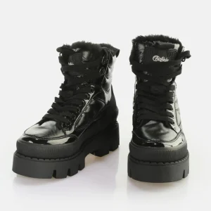 Women BUFFALO Vegan Shoes^Raven Snow Laceup Mid Ankle-Boot Vegan
