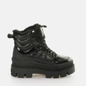 Women BUFFALO Vegan Shoes^Raven Snow Laceup Mid Ankle-Boot Vegan