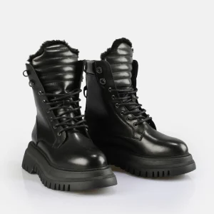 Women BUFFALO Ankle Boots^Shade Laceup Hi Warm Ankle Boot
