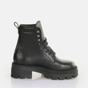 Women BUFFALO Ankle Boots^Square Laceup Mid Ankle Boot