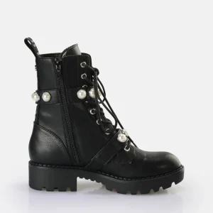 Women BUFFALO Ankle Boots^Wave Pearl Laceup Mid Boot Vegan